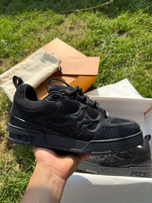 Black Lv Skates rhinestone